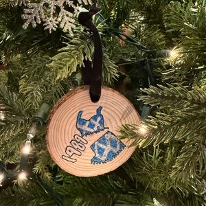 Taylor Swift 1989 Eras Tour Hand Painted Wooden Ornament